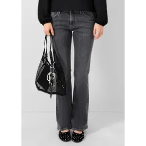 Modern Mid-Rise Bootcut Jeans for Women QS image-6