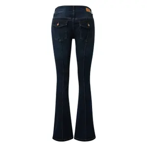 Casual Trendy Bootcut Jeans for Women QS image-1