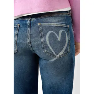 Wide Leg Jeans with Flattering Fit Women's QS image-3