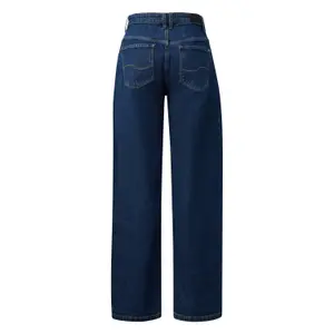 High-Waisted Barrel Jeans with Decorative Cutouts Women's QS image-1