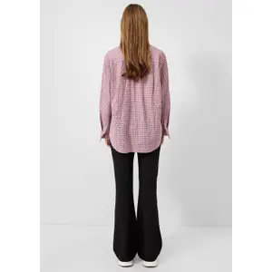 Short Floral Relief Lace Blouse Women QS image-4