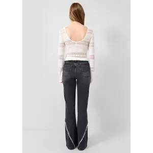 High-Waisted Regular Jeans with Bohemian Style and Vintage Look for Women QS Reena image-4