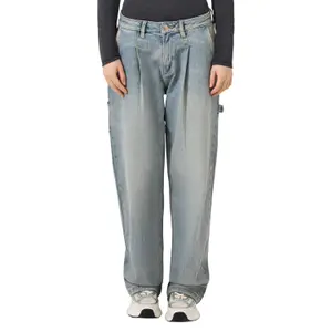 High-waisted wide-leg jeans for women QS image-2