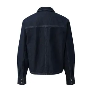 Women’s Denim Overshirt with Patch Pockets QS image-1