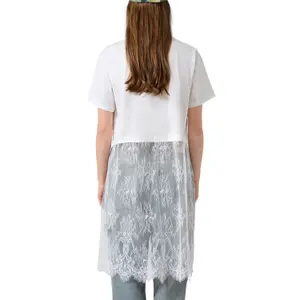 Women's Shirt Dress with Lace Skirt QS image-5