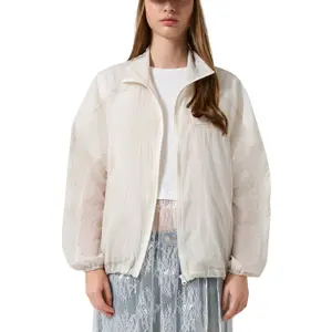 Slightly Sheer Chiffon Inserts Women's Jacket QS image-2