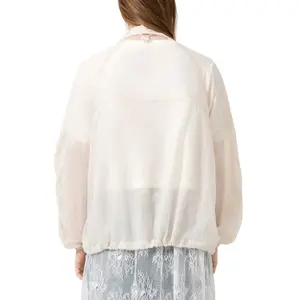 Slightly Sheer Chiffon Inserts Women's Jacket QS image-5