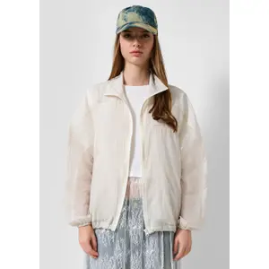 Slightly Sheer Chiffon Inserts Women's Jacket QS image-6