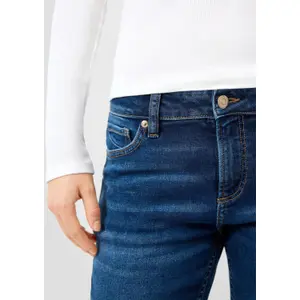 Women's Straight Jeans with Authentic Worn Effect QS Catie image-3