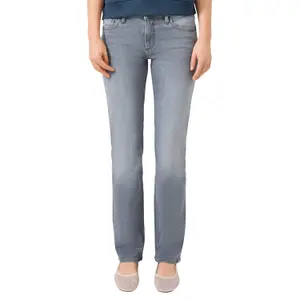 Women's Straight Jeans with Authentic Worn Effect QS Catie image-2
