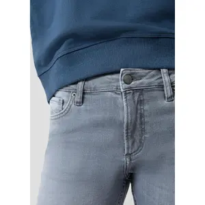 Women's Straight Jeans with Authentic Worn Effect QS Catie image-3