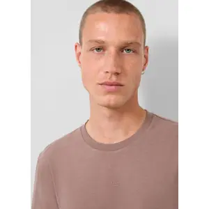 T-shirt Basic με στρογγυλή λαιμόκοψη και εκτυπωμένο λογότυπο QS image-3
