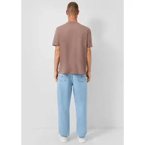 T-shirt Basic με στρογγυλή λαιμόκοψη και εκτυπωμένο λογότυπο QS image-4