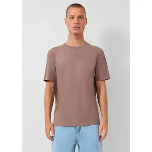 T-shirt Basic με στρογγυλή λαιμόκοψη και εκτυπωμένο λογότυπο QS image-6