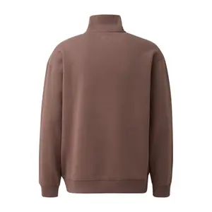 Zip Neck Sweatshirt with Original Print QS image-1