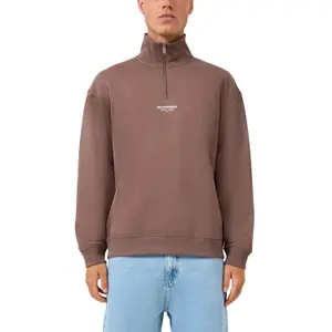 Zip Neck Sweatshirt with Original Print QS image-2