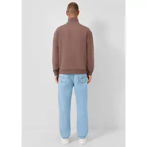 Zip Neck Sweatshirt with Original Print QS image-4