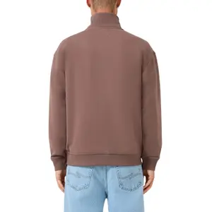 Zip Neck Sweatshirt with Original Print QS image-5