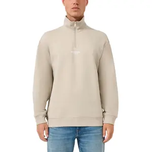 Zip Neck Sweatshirt with Original Print QS image-2