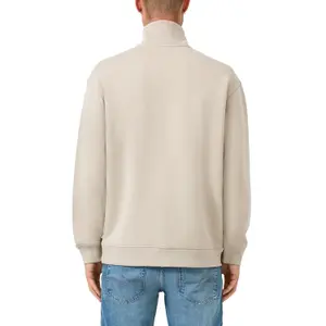 Zip Neck Sweatshirt with Original Print QS image-5