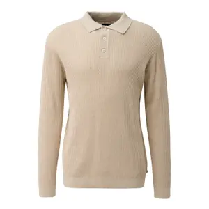 Textured Knit Polo Sweater QS Regular Fit image-0