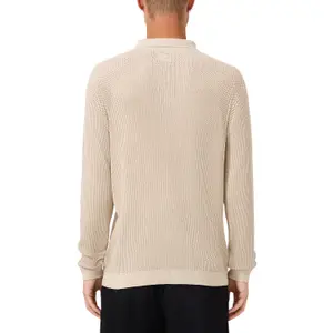 Textured Knit Polo Sweater QS Regular Fit image-5