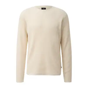 Textured Knit Pull with Rolled Hem QS Regular Fit image-0