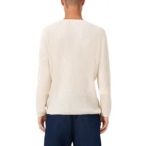 Textured Knit Pull with Rolled Hem QS Regular Fit image-5