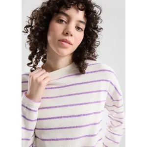 Soft Striped Chenille Knit Jumper Women QS Loose Fit image-3