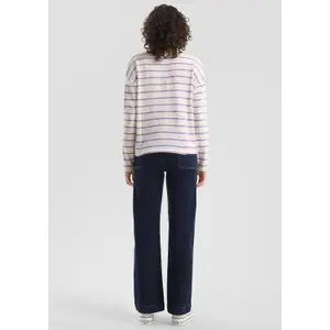 Soft Striped Chenille Knit Jumper Women QS Loose Fit image-4