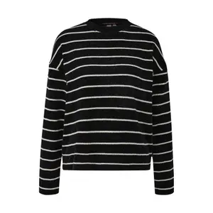 Soft Striped Chenille Knit Jumper Women QS Loose Fit image-0