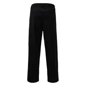Straight Pleated Trousers in Washed Fabric QS image-1
