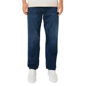 Straight Jeans Washed with Casual Style and Comfort QS image-2