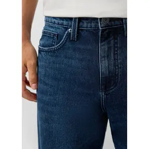Straight Jeans Washed with Casual Style and Comfort QS image-3