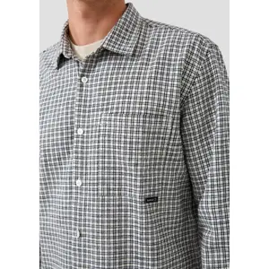 Classic Long Sleeve Shirt in Brushed Fabric QS image-3