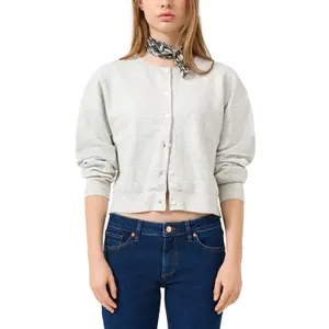 Short Cardigan with Drop Shoulders for Women QS image-2