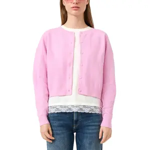 Short Cardigan with Drop Shoulders for Women QS image-2