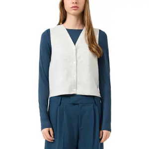 Short Sleeve Buttoned Cardigan for Women QS image-2