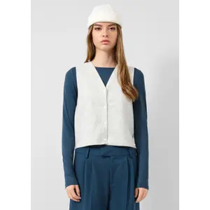 Short Sleeve Buttoned Cardigan for Women QS image-6