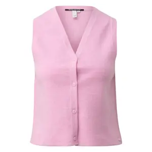 Short Sleeve Buttoned Cardigan for Women QS image-0