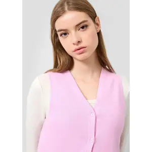 Short Sleeve Buttoned Cardigan for Women QS image-3