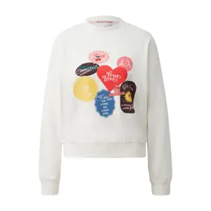 Soft Fleece Sweatshirt with Original Print Women's QS image-0