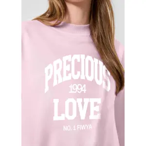 Soft Fleece Sweatshirt with Original Print Women's QS image-3
