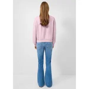 Soft Fleece Sweatshirt with Original Print Women's QS image-4