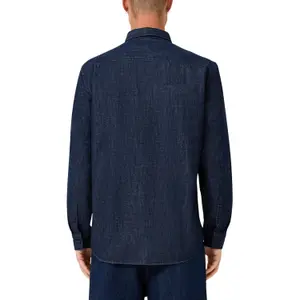 Long Sleeve Denim Shirt with Embroidered Logo QS image-5