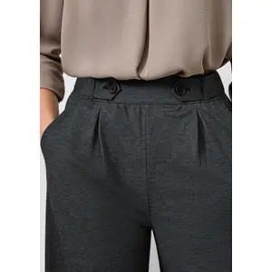 High-Waisted Jersey wide Leg Trousers for Women QS image-3