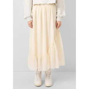 Lightweight Tiered Chiffon Midi Skirt Women QS image-6