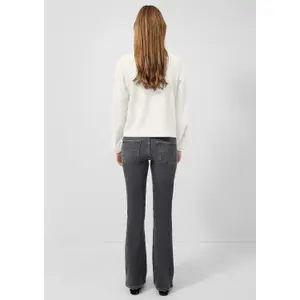 T-shirt maniche lunghe casual in tessuto strutturato donna QS image-4