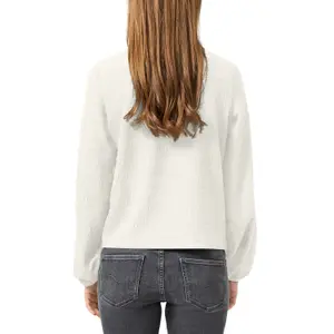 T-shirt maniche lunghe casual in tessuto strutturato donna QS image-5