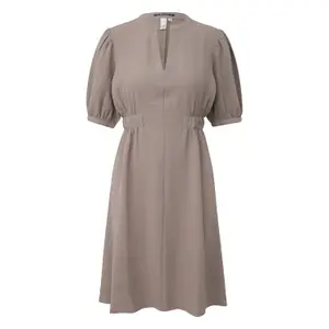 Fluid Soft Tunic Dress with Elasticated Waist Women QS image-0